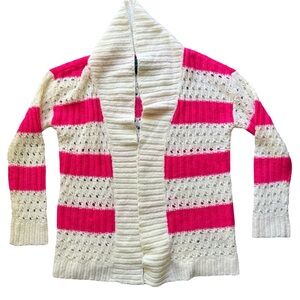 U.S. Polo Assn. Women’s Pink Striped Knit Cardigan